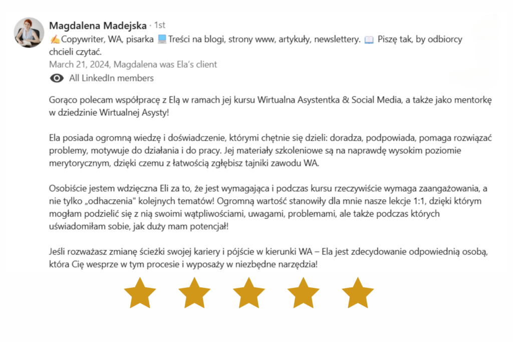 Webinar Opinia Jak zostać wirtualną asystentka?