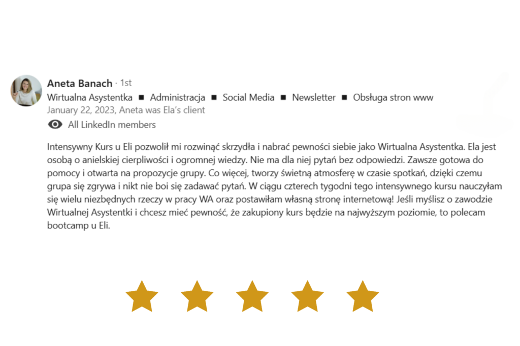 Webinar Opinia Jak zostać wirtualną asystentka?